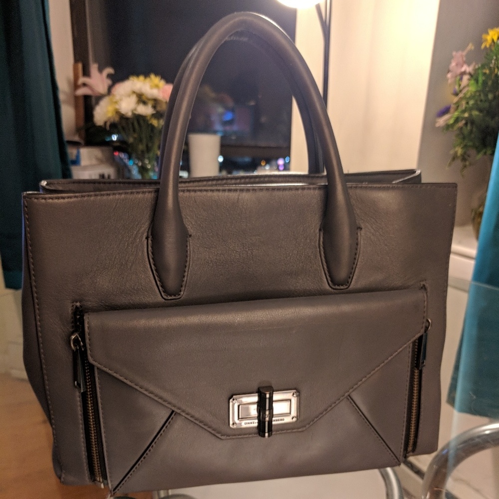 DVF Grey Super Agent Bag